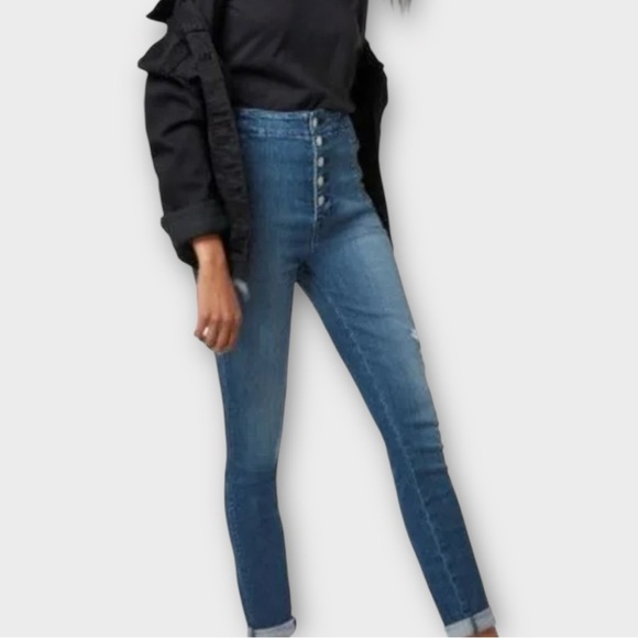 064 J BRAND | EUC Natasha Sky-High super skinny blue jeans (size 28) - Picture 3 of 13